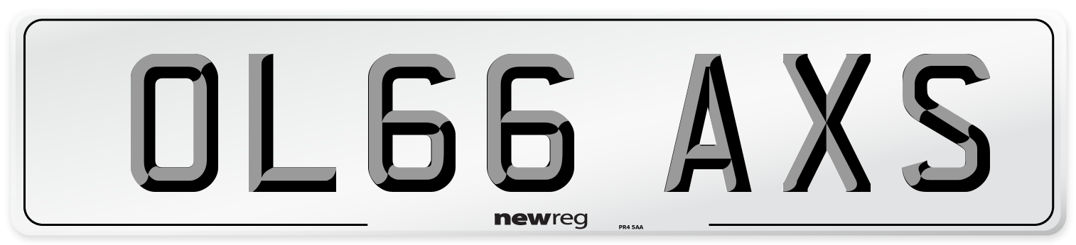 OL66 AXS Number Plate from New Reg